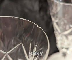 9 Stratford by Seneca Hand-Blown & Cut Crystal Parfait Glasses 7 Vintage 1940's