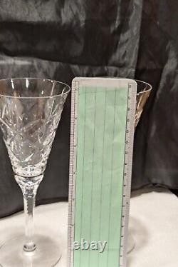 9 Stratford by Seneca Hand-Blown & Cut Crystal Parfait Glasses 7 Vintage 1940's