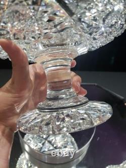 9 WIDE Compote Footed Bowl American Brilliant Period Cut Glass Crystal very nic 9 WIDE Compote Footed Bowl American Brilliant Period Cut Glass Crystal very nic