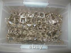 9 pc Vintage 13.5 Long Cut Crystal Prisms for Sconces Lusters Lamps Chandelier
