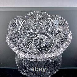 ABP AMERICAN BRILLIANT Cut Glass Bowl Unknown Maker