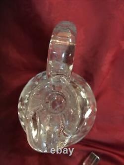 ABP American Brilliant Cut Crystal Whiskey Decanter 12 Flowers Fern Leaves