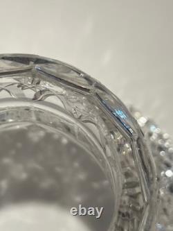 ABP American Brilliant Cut Glass Crystal Pedestal Bowl Centerpiece Large 12