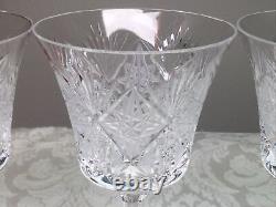 ABP American Brilliant Period Cut Glass Claret Wine Glass Star Fan Zip Stem 6