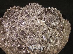 ABP BRILLIANT CUT GLASS CRYSTAL Bowl Scarce Collectors Motifs 8