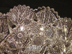 ABP BRILLIANT CUT GLASS CRYSTAL Bowl Scarce Collectors Motifs 8