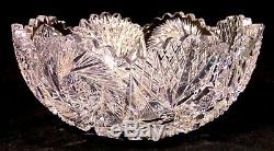 ABP BRILLIANT CUT GLASS CRYSTAL Bowl Scarce Collectors Motifs 8