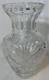 ABP Brilliant Cut Crystal Glass Vase 8Pt Hobstars Starburst Fans Antique 6x12in