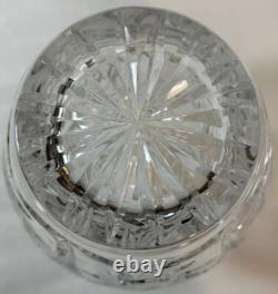 ABP Brilliant Cut Crystal Glass Vase 8Pt Hobstars Starburst Fans Antique 6x12in