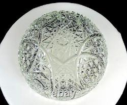 ABP Brilliant Cut Crystal Hobstar Button Diamond Antique 9 3/4 Bowl 1890-1916