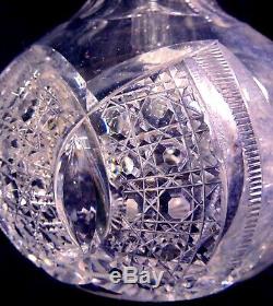 ABP Brilliant Cut Glass Crystal Liquor Wine Ewer Bottle Claret Jug Stars