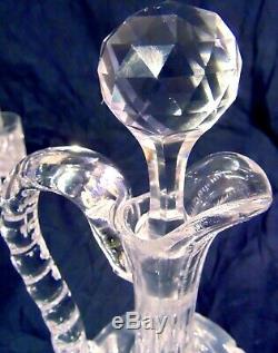 ABP Brilliant Cut Glass Crystal Liquor Wine Ewer Bottle Claret Jug Stars