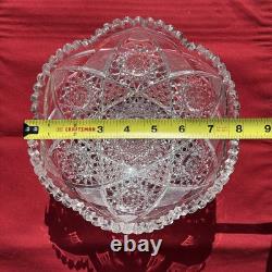 ABP CUT GLASS THICK WALL 8 INCH BOWL EXCELLENT CUTTING. With Lead Crystal
