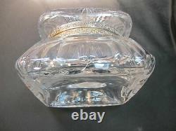 ABP Crystal Cut Glass covered square dresser box