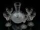 ABP Cut Clear Crystal /Glass Decanter 8.5 and 5 Matching Stem Wear UNSIGNED