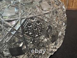 ABP Hobstar Cut Glass Crystal 10 Bowl Antique Brilliant Period