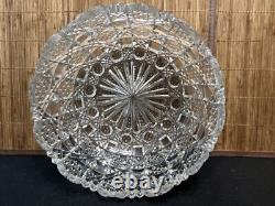 ABP Hobstar Cut Glass Crystal 10 Bowl Antique Brilliant Period
