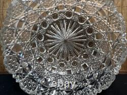 ABP Hobstar Cut Glass Crystal 10 Bowl Antique Brilliant Period