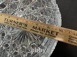 ABP Hobstar Cut Glass Crystal 10 Bowl Antique Brilliant Period