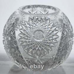 ABP cut glass rose bowl, Antique crystal