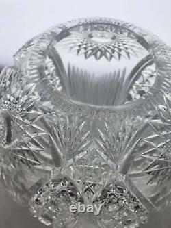 ABP cut glass rose bowl, Antique crystal