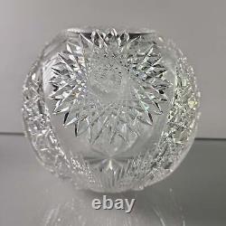 ABP cut glass rose bowl, Antique crystal