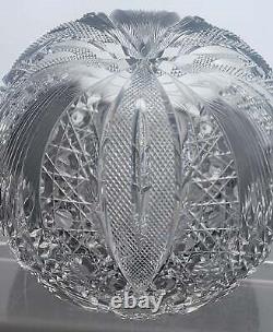 ABP cut glass rose bowl, Antique crystal