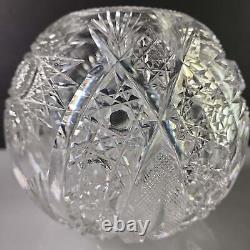 ABP cut glass rose bowl, Antique crystal