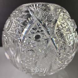 ABP cut glass rose bowl, Antique crystal