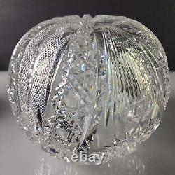 ABP cut glass rose bowl, Antique crystal