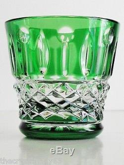 AJKA HUNGARY KING LOUIS / XENIA CASED CUT TO CLEAR CRYSTAL SHOT / VODKA Set of 6