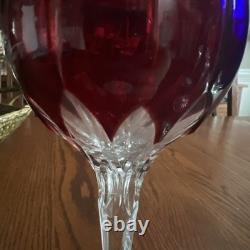 AJKA Marsala Cut-to-Clear 8.25 Crystal Wine Glasses, Set of 4, Various Colors