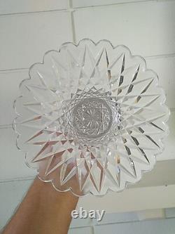 AMERICAN BRILLIANT CUT GLASS CRYSTAL CHALICE VASE For Display Only-Large Crack