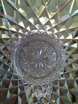 AMERICAN BRILLIANT CUT GLASS CRYSTAL CHALICE VASE For Display Only-Large Crack