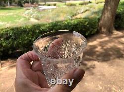 AMERICAN BRILLIANT cut glass set (6) tumblers. Leona by Taylor Bros. Video
