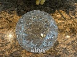 ANTIQUE AMERICAN BRILLIANT CUT GLASS CRYSTAL Large Bowl 9