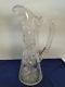 ANTIQUE AMERICAN BRILLIANT CUT GLASS PITCHER EWER LARGE 14in TALL ABP CRYSTAL