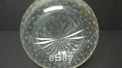 ANTIQUE DIAMOND CUT & ENGRAVED CRYSTAL DECANTER w / STOPPER