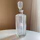 ART DECO CUT CRYSTAL GLASS DECANTER STOPPER SILVER BAND 1910s #Q