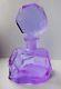 ART DECO Glass Flacon Crystal Czech Bohemian Perfume Bottle Hand Cut