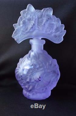 ART DECO Glass Flacon Crystal Czech Bohemian Perfume Bottle Hand Cut