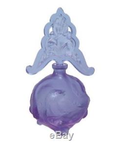 ART DECO Glass Flacon Crystal Czech Bohemian Perfume Bottle Hand Cut 24% PbO