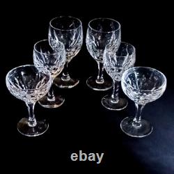 ATLANTIS AZORES WATER, WINE, CHAMPAGNE GLASS SET, Cut Crystal, PORTUGAL, 6PCS
