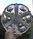 Abp Antique Cut Glass Crystal Bowl Heavy Thick Sharp American Brilliant Period