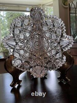 Abp Cut Glass Bowl Outstanding Cutting, Excellent Condition