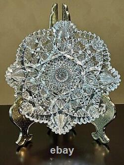 Abp Cut Glass Bowl Outstanding Cutting, Excellent Condition