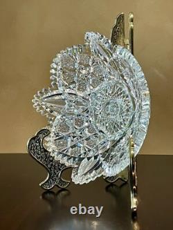 Abp Cut Glass Bowl Outstanding Cutting, Excellent Condition