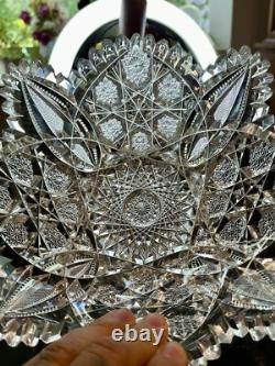 Abp Cut Glass Bowl Outstanding Cutting, Excellent Condition
