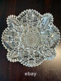 Abp Cut Glass Bowl Outstanding Cutting, Excellent Condition