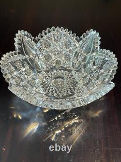 Abp Cut Glass Bowl Outstanding Cutting, Excellent Condition